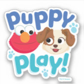 Sticker Rue Sésame | Puppy Play Elmo & Tango (Devant)