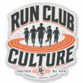 Sticker Run Club Running Team Track (Devant)
