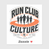 Sticker Run Club Running Team Track (Feuille)