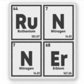 Sticker Runner Table Périodique Marathon Runners Science (Devant)