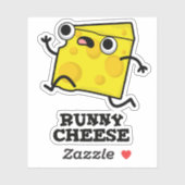 Sticker Runny Cheese Funny Food Pun (Feuille)