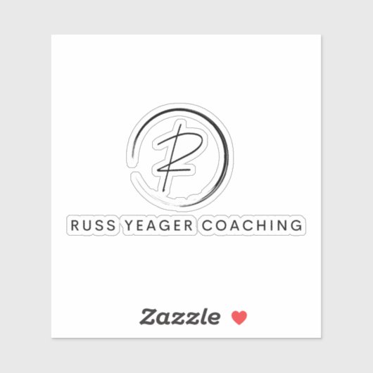 Sticker Russ Yeager Coaching Signature Logo (Feuille)