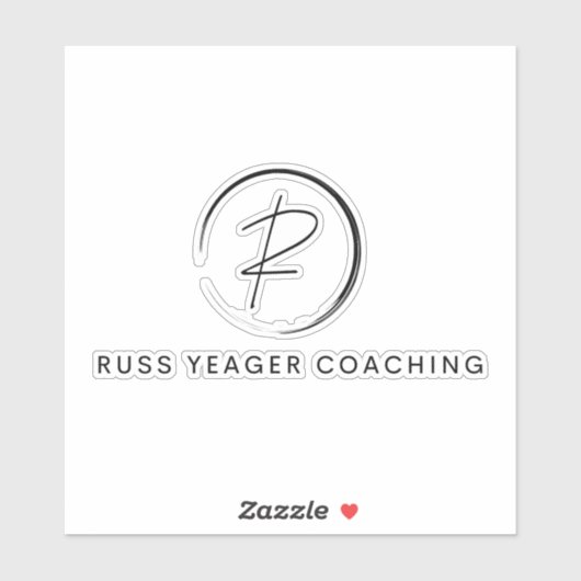Sticker Russ Yeager Coaching Signature Logo (Feuille)
