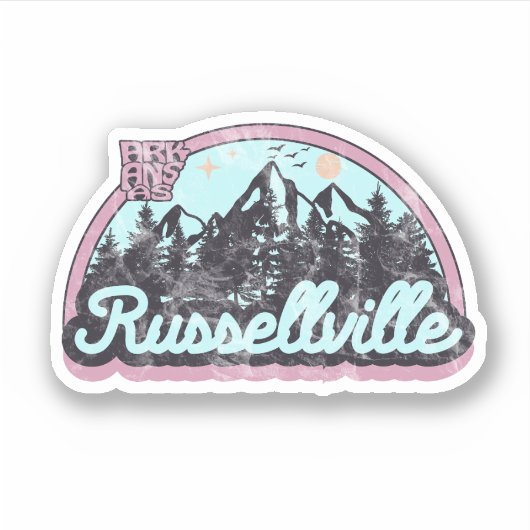 Sticker Russellville, Arkansas (Devant)