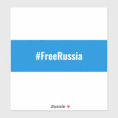 Sticker Russie Anglais démocratique - Blanc Bleu Blanc dra (Feuille)