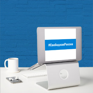 Sticker Russie Démocratique Russe - Bleu Blanc Drapeau