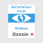 Sticker Russie Libérez l'anglais démocratique - Troisième  (Feuille)