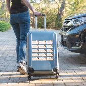 Sticker Rustic Burnt Orange & Blue Mariage Adresse d'hôte (Valise Insitu)