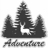 Sticker Rustic Deer Forest Adventure (Devant)