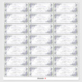 Sticker Rustic Lavender Eucalyptus Greenery Adresse d'invi (Feuille)