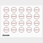 Sticker Rustic Maison Canning Rouge Date Étiquette (Feuille)