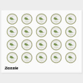 Sticker Rustic Wild Garlic Étiquette Kraft (Feuille)