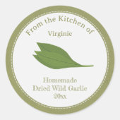 Sticker Rustic Wild Garlic Étiquette Kraft (Devant)