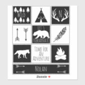Sticker Rustic Woodland Adventure (Feuille)