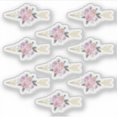 Sticker Rustique Bohème Flore Flèches Blush Rose Boho Chic (Devant)