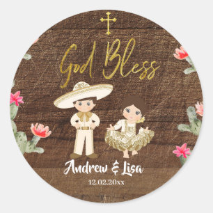 Sticker Rustique Mexicain Gold Charro Twin Baptise