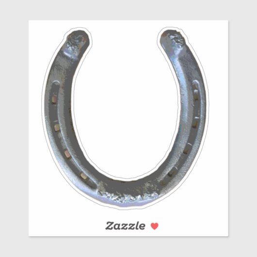 Sticker Rustique Western Lucky Horseshoe (Feuille)