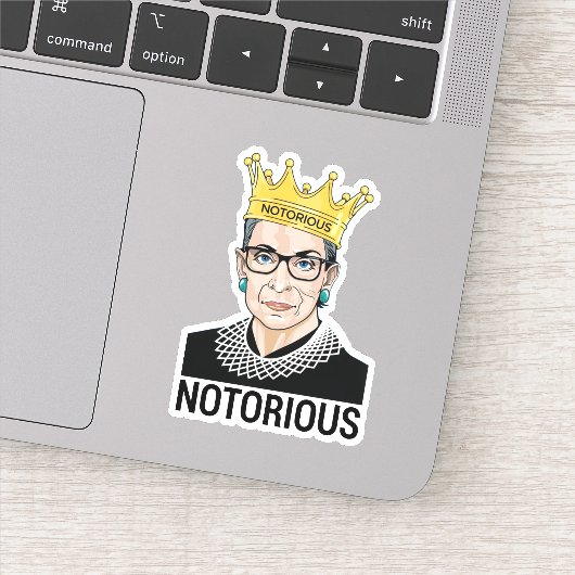 Sticker Ruth Bader Ginsburg, célèbre RBG (Détail)