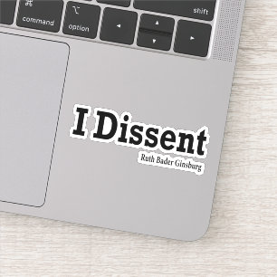 Sticker Ruth Bader Ginsburg - Je ne suis pas d'accord