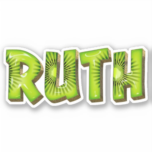 Sticker Ruth Name Kiwi Design (Devant)