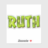 Sticker Ruth Name Kiwi Design (Feuille)
