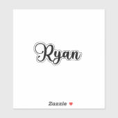 Sticker Ryan Nom - Calligraphie manuscrite (Feuille)