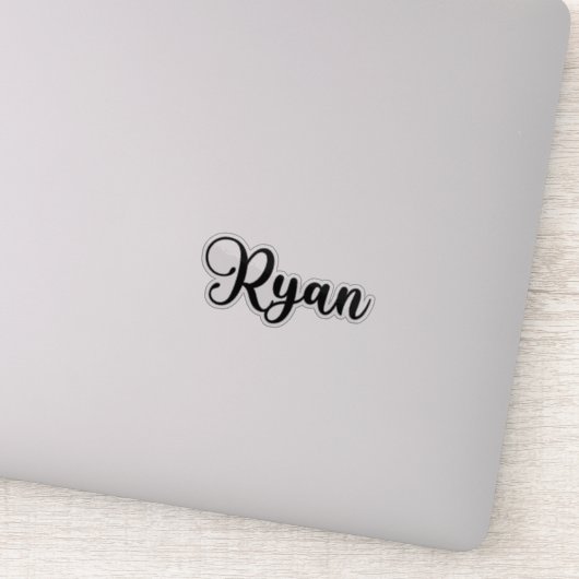 Sticker Ryan Nom - Calligraphie manuscrite (Détail)