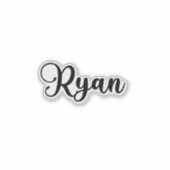 Sticker Ryan Nom - Calligraphie manuscrite (Devant)