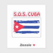 STICKER S.O.S. CUBA (Feuille)