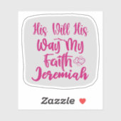 Sticker Sa Volonté Sa Façon Ma Foi Chrétienne (Feuille)