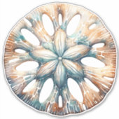 Sticker Sable Dollar Océan Splash Sea Watercolor Mariage (Devant)