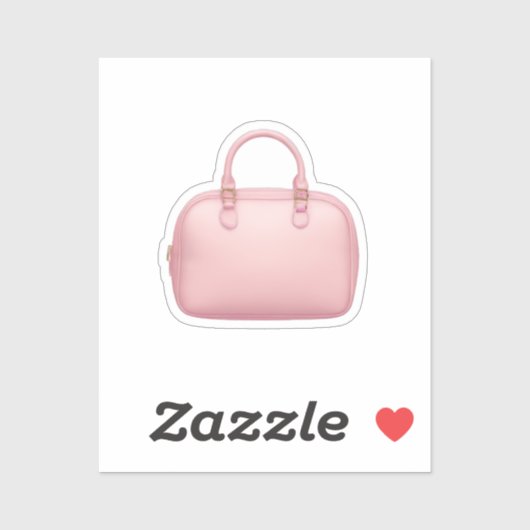 Sticker Sac à main rose Emoji (Feuille)