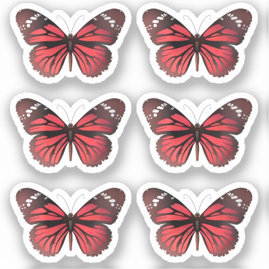 Sticker Sac à papillon Jardin Elegant Monarch set (Recto)