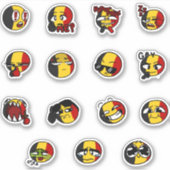Sticker sac à visage à billes belgique (Devant)