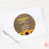 Sticker Sac-Bac Rustique et Fleurs de soleil en bo (Enveloppe)