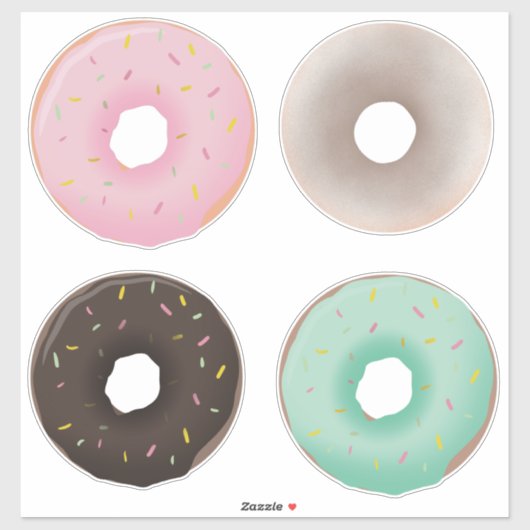 Sticker Sac d'autocollants Donuts (Feuille)