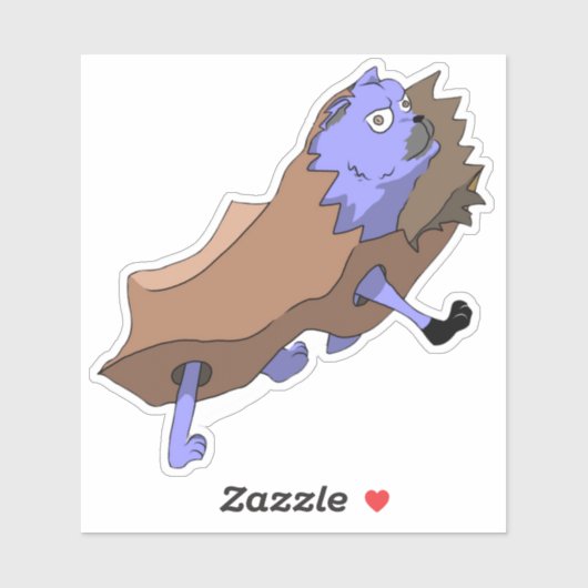 Sticker sac de chat (Feuille)