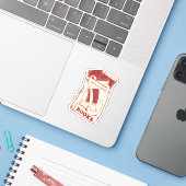 Sticker Sac de livres que j'aime lire (Ordinateur portable avec iPhone)
