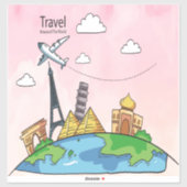 Sticker Sac touristique (Feuille)