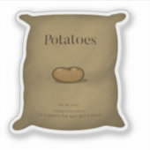 Sticker Sacoche de pomme de terre avec instructions de sto (Devant)
