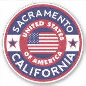 Sticker SACRAMENTO, Californie (Devant)