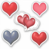 Sticker Sacs à dos Coeurs Saint-Valentin (Devant)