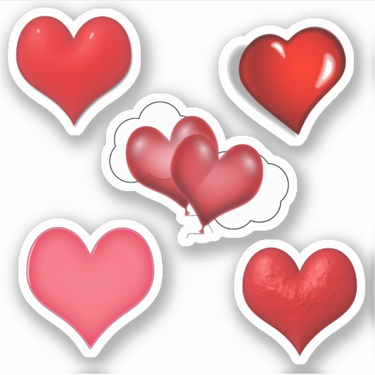 Sticker Sacs à dos Coeurs Saint-Valentin (Devant)