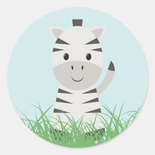 Sticker Safari Animaux - Zebra (Devant)