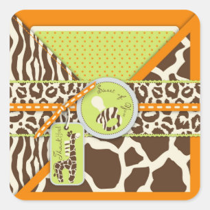 Sticker Safari Boy Orange TY B