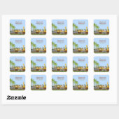 Sticker Safari Jungle Animaux en train Anniversair (Feuille)