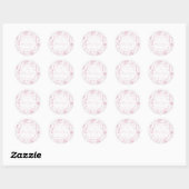Sticker Safari rose Toile de Jouy (Feuille)