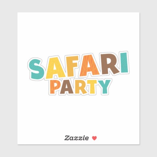 Sticker Safari tendance (Feuille)