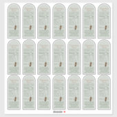 Sticker SAGE 16 oz Confiture de miel et d'abeilles valeur  (Feuille)