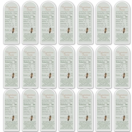 Sticker SAGE 16 oz Confiture de miel et d'abeilles valeur  (Devant)